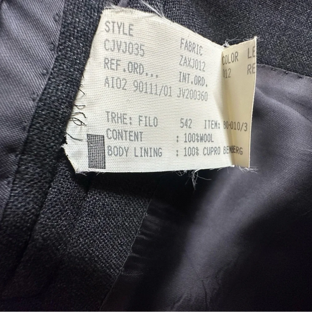 John Varvatos Made in Italy 100% Wool Gray Belted Blazer Sport Coat Jacket ~ 40R - Picture 7 of 12